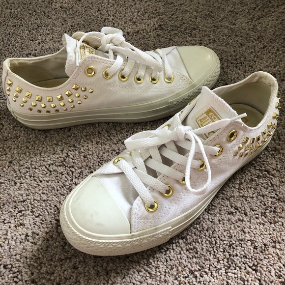gold studded converse